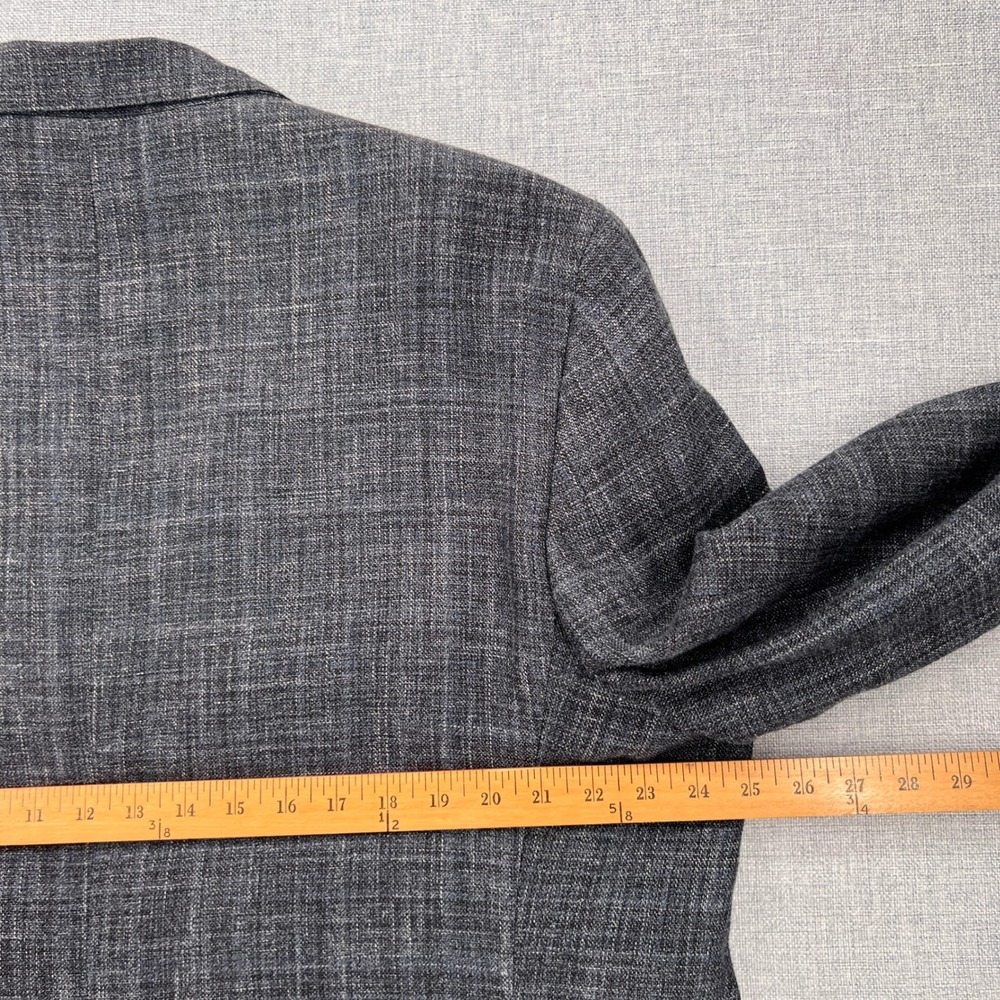 Joseph Abboud E Thomas Wool Silk Linen‎ Blazer Sport Coat Men 50R Gray Plaid Ivy - Picture 7 of 13